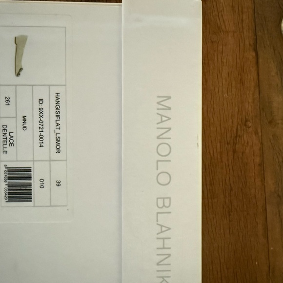 Manolo Blahnik Lace Hangisi Flats in Nude - Picture 6 of 9